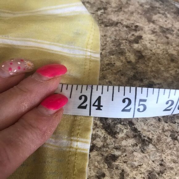 Lucky Brand Yellow and White Blouse Medium - Picture 8 of 10